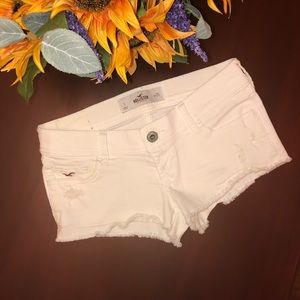 Hollister Distressed White Denim